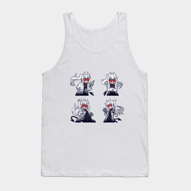 loremaster poses examtaker (helltaker) Tank Top by wark